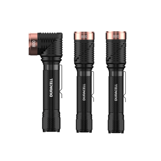 Duracell 800LM 4AAA Pivoting Head LED Flashlight 3PK-NP2277